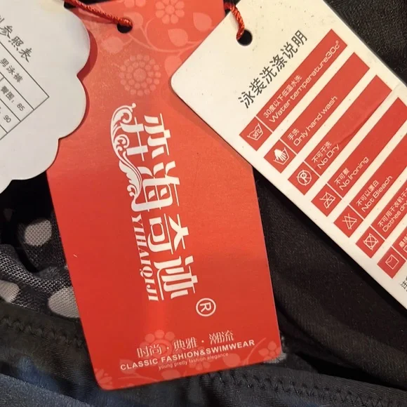 NWT Polka Dot Baby Doll Tankini Top - Picture 9 of 9